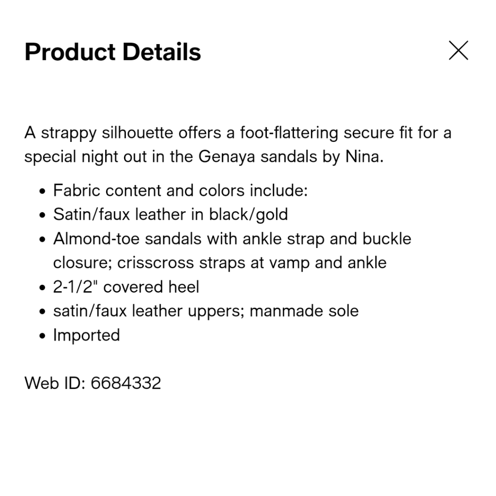NWB Nina Genaya evening dress sandals - Picture 9 of 9